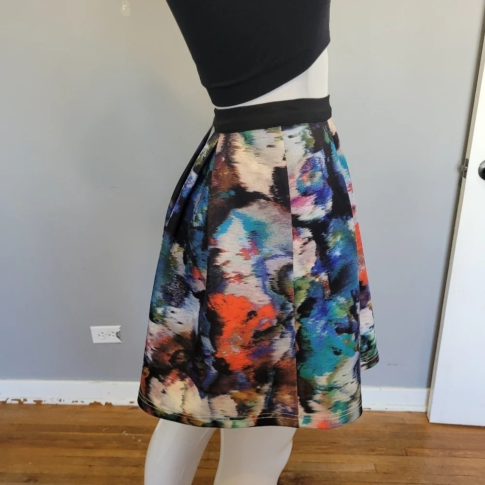 WYLDR Watercolor Print Mini Skirt, VGUC, Size S